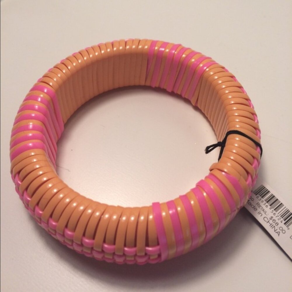 Marc Jacobs vinyl woven bangle bracelet new peaches - Picture 10 of 10